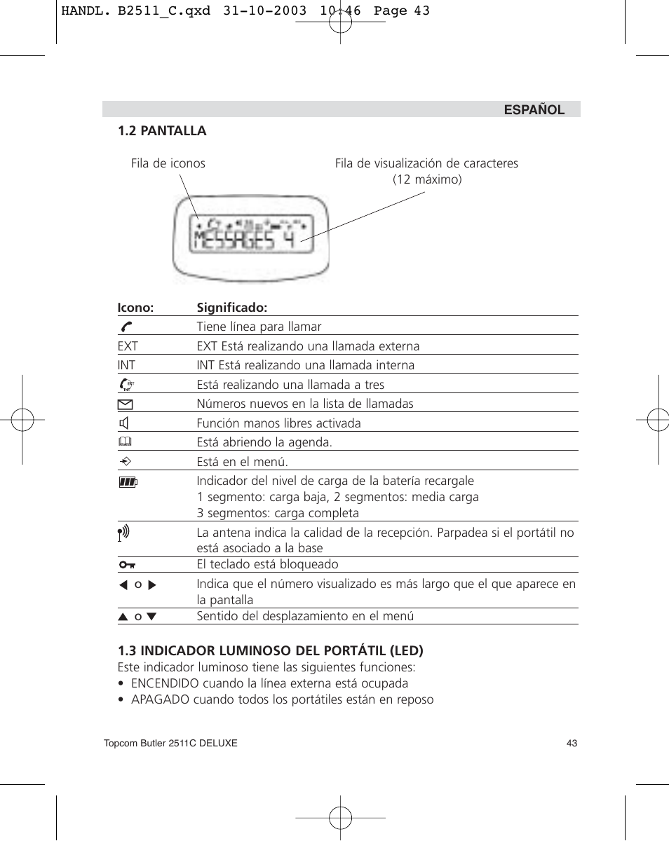 Topcom 2511C User Manual | Page 43 / 88