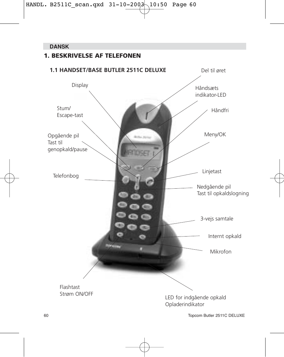Topcom 2511C User Manual | Page 60 / 88