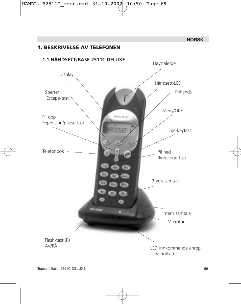 Topcom 2511C User Manual | Page 69 / 88