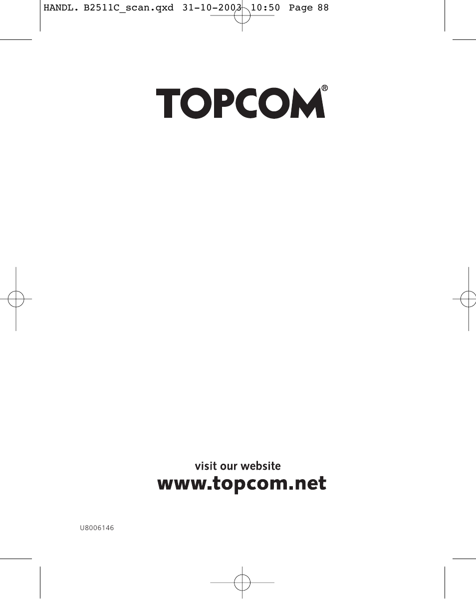 Topcom 2511C User Manual | Page 88 / 88