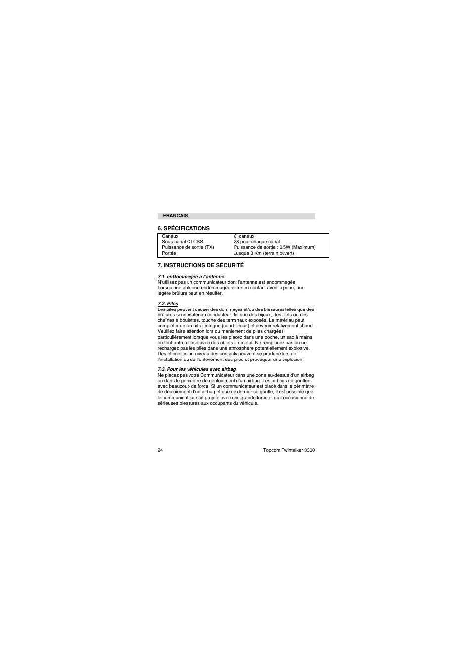 Topcom TwinTalker 3300 User Manual | Page 24 / 76