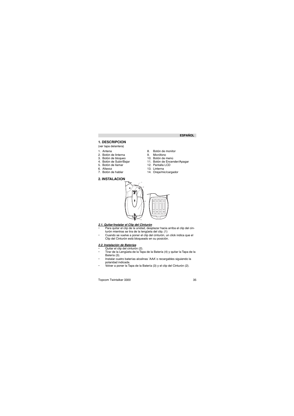 Topcom TwinTalker 3300 User Manual | Page 35 / 76