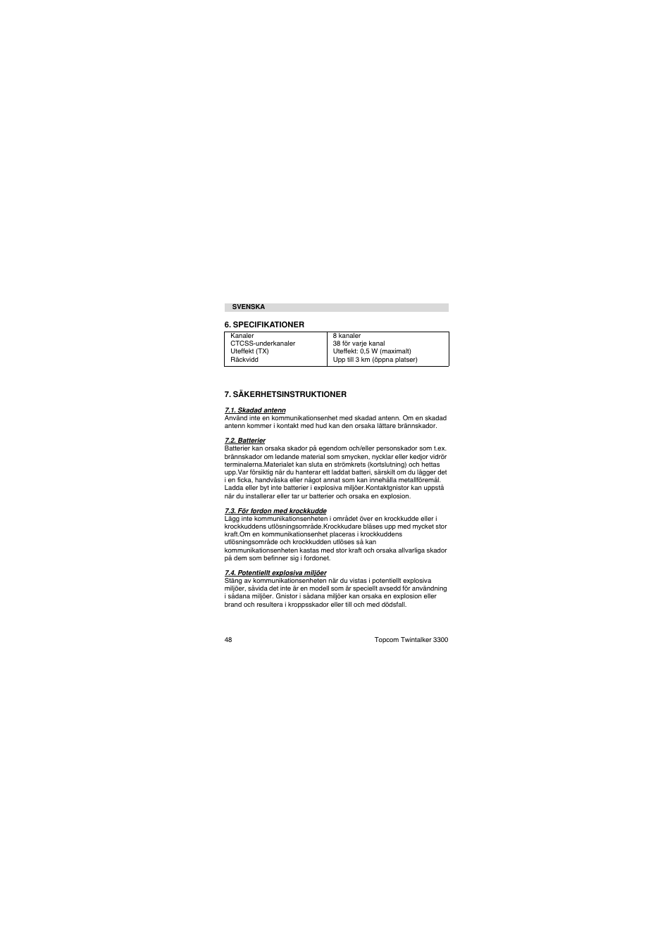 Topcom TwinTalker 3300 User Manual | Page 48 / 76