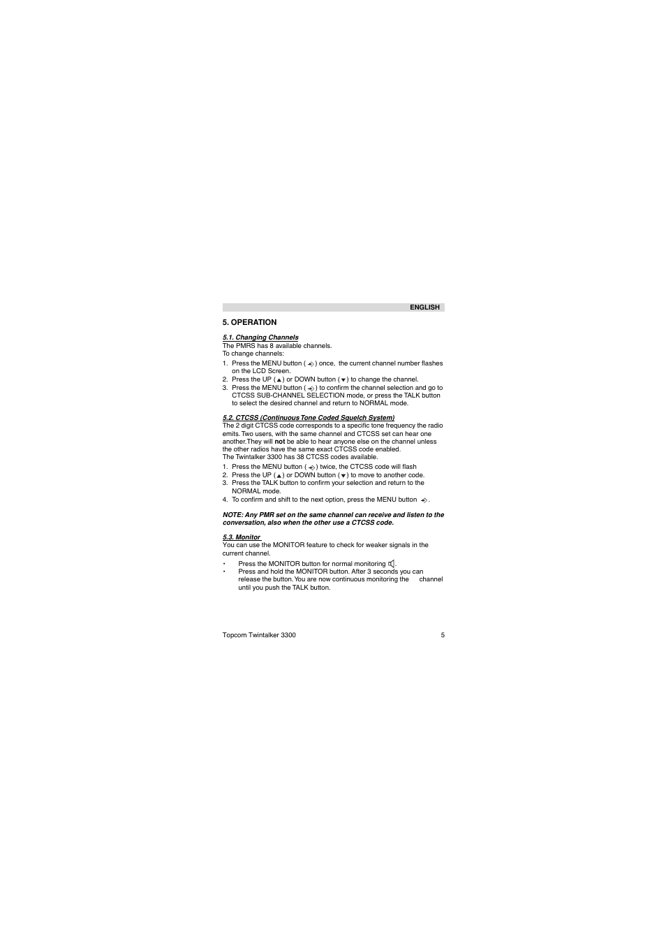 Topcom TwinTalker 3300 User Manual | Page 5 / 76