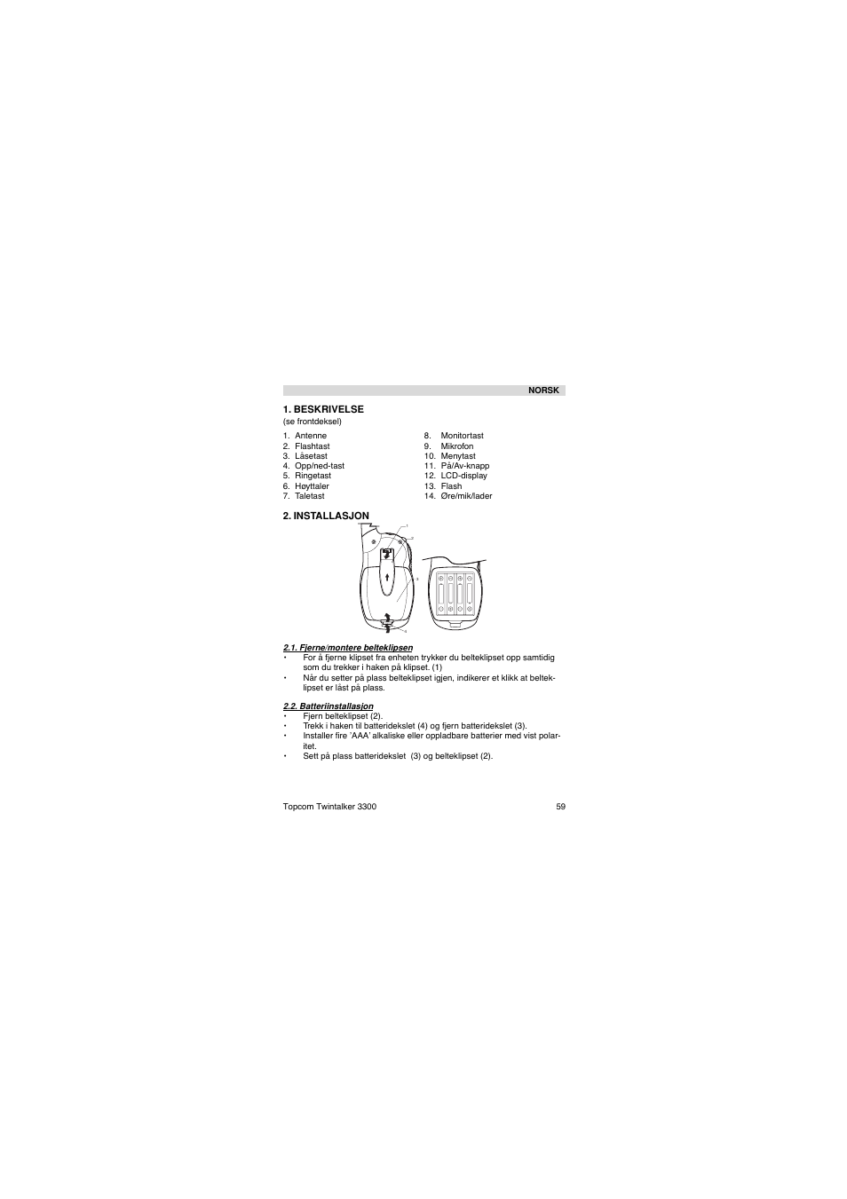 Topcom TwinTalker 3300 User Manual | Page 59 / 76