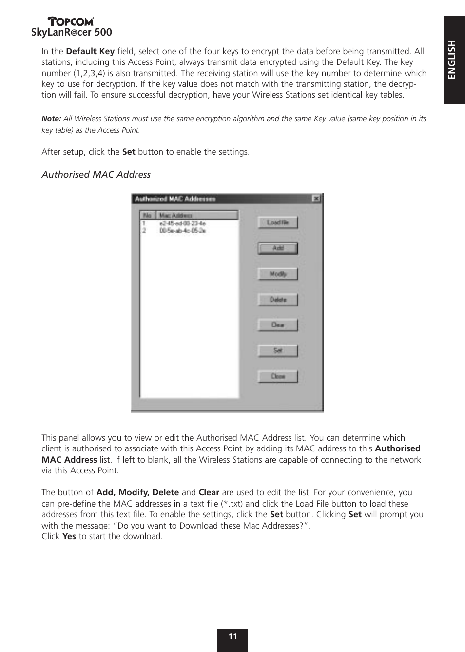 Skylanr, Cer 500 | Topcom Skylanr@cer 500 User Manual | Page 11 / 83