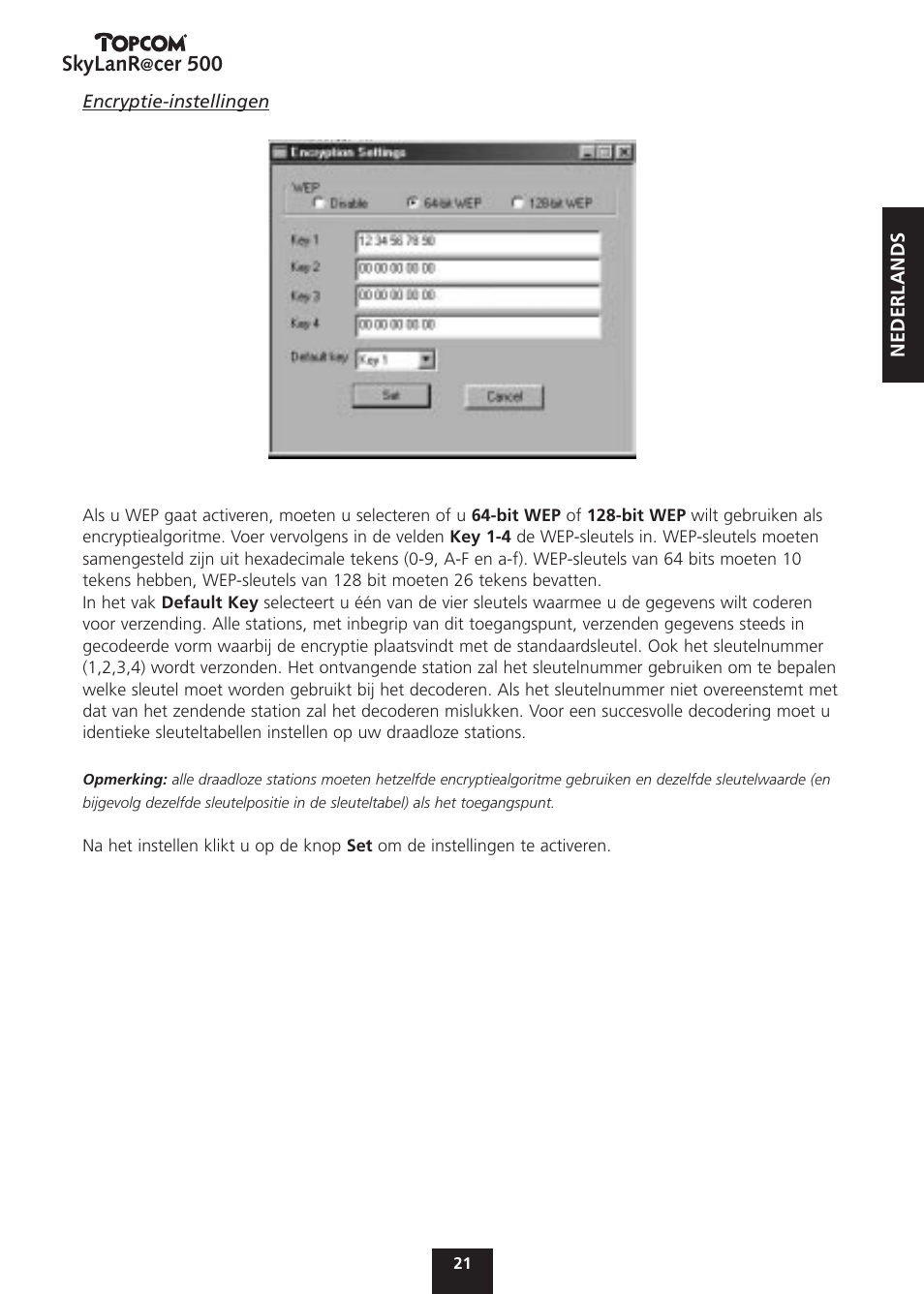 Skylanr, Cer 500 | Topcom Skylanr@cer 500 User Manual | Page 21 / 83