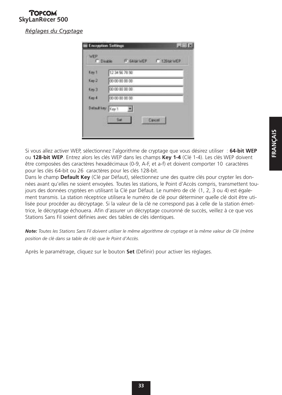 Skylanr, Cer 500 | Topcom Skylanr@cer 500 User Manual | Page 33 / 83