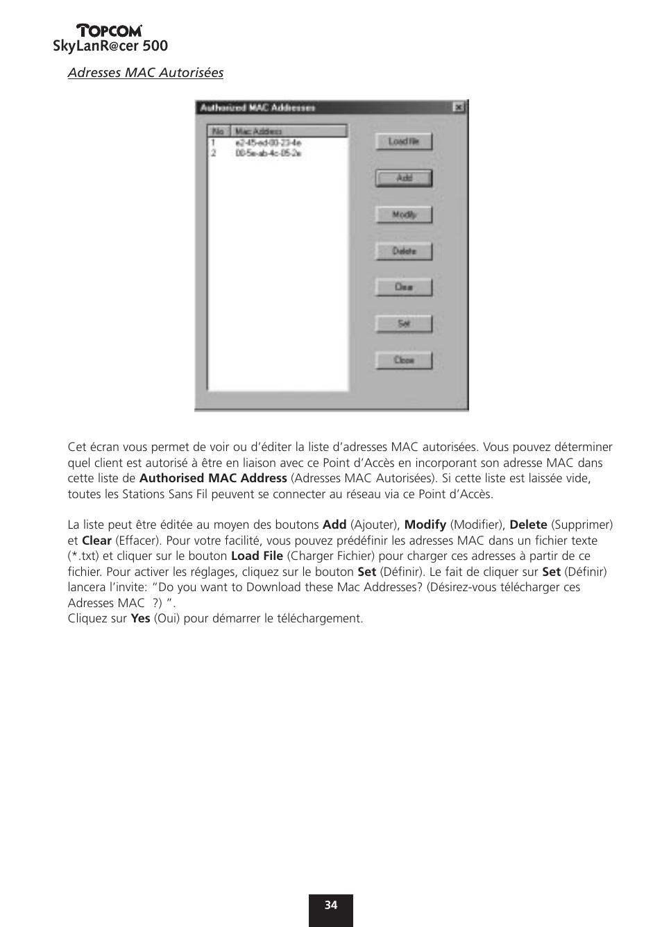 Skylanr, Cer 500 | Topcom Skylanr@cer 500 User Manual | Page 34 / 83