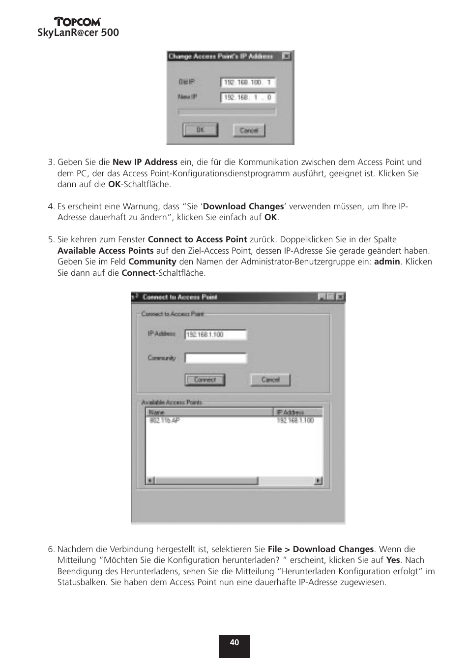 Skylanr, Cer 500 | Topcom Skylanr@cer 500 User Manual | Page 40 / 83