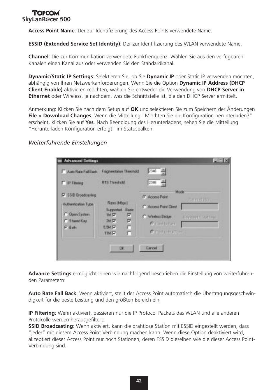 Skylanr, Cer 500 | Topcom Skylanr@cer 500 User Manual | Page 42 / 83