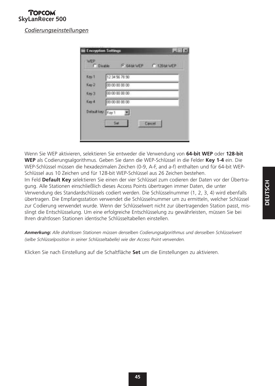 Skylanr, Cer 500 | Topcom Skylanr@cer 500 User Manual | Page 45 / 83