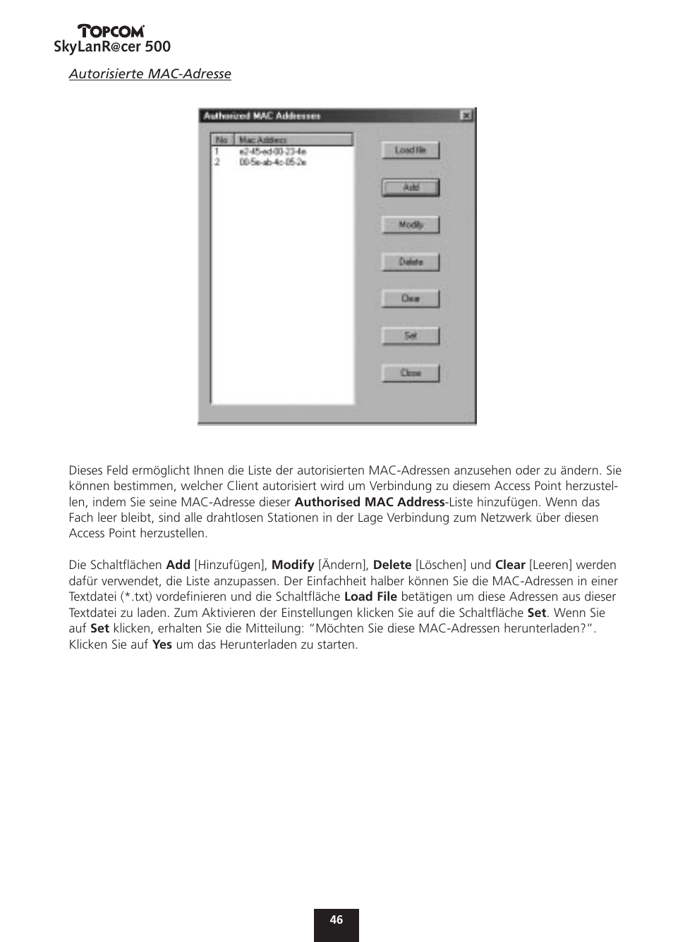 Skylanr, Cer 500 | Topcom Skylanr@cer 500 User Manual | Page 46 / 83