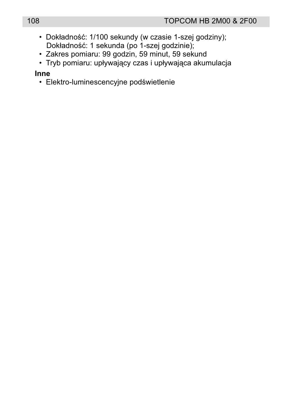 Topcom HB 2F00 User Manual | Page 108 / 136