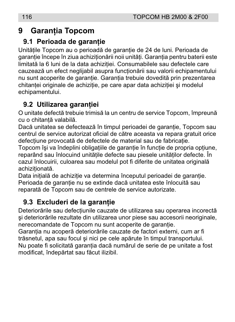 9garanġia topcom | Topcom HB 2F00 User Manual | Page 116 / 136