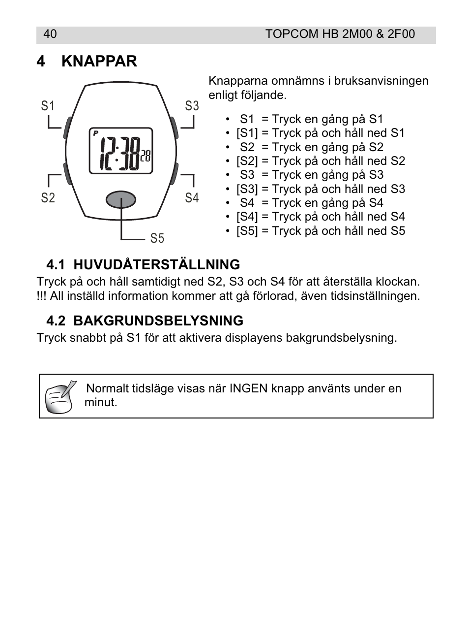 4knappar | Topcom HB 2F00 User Manual | Page 40 / 136