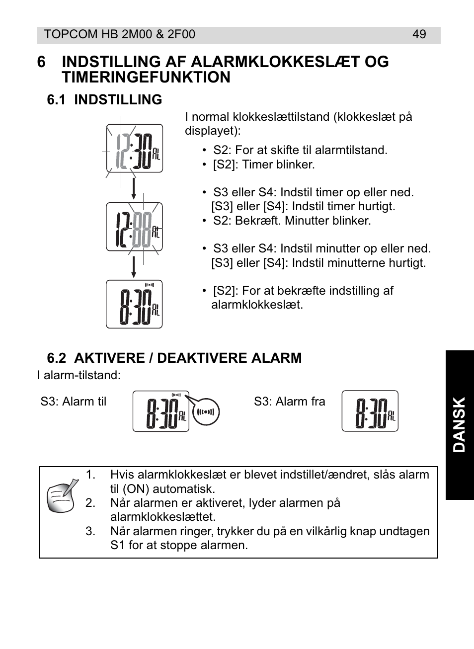 Topcom HB 2F00 User Manual | Page 49 / 136