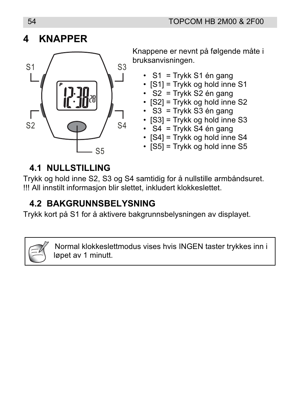 4knapper | Topcom HB 2F00 User Manual | Page 54 / 136