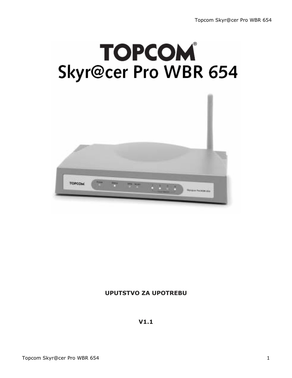 Topcom Skyr@cer PRO WBR 654 User Manual | 13 pages