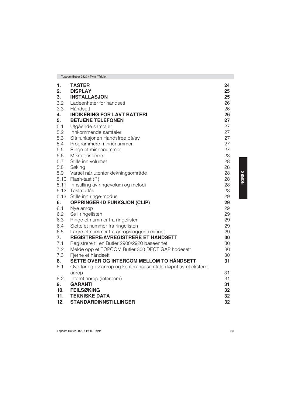 Topcom BUTLER 2900 User Manual | Page 23 / 56