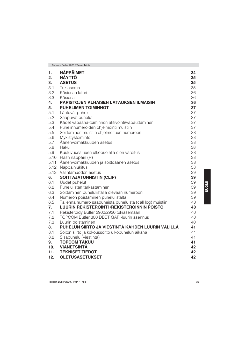 Topcom BUTLER 2900 User Manual | Page 33 / 56