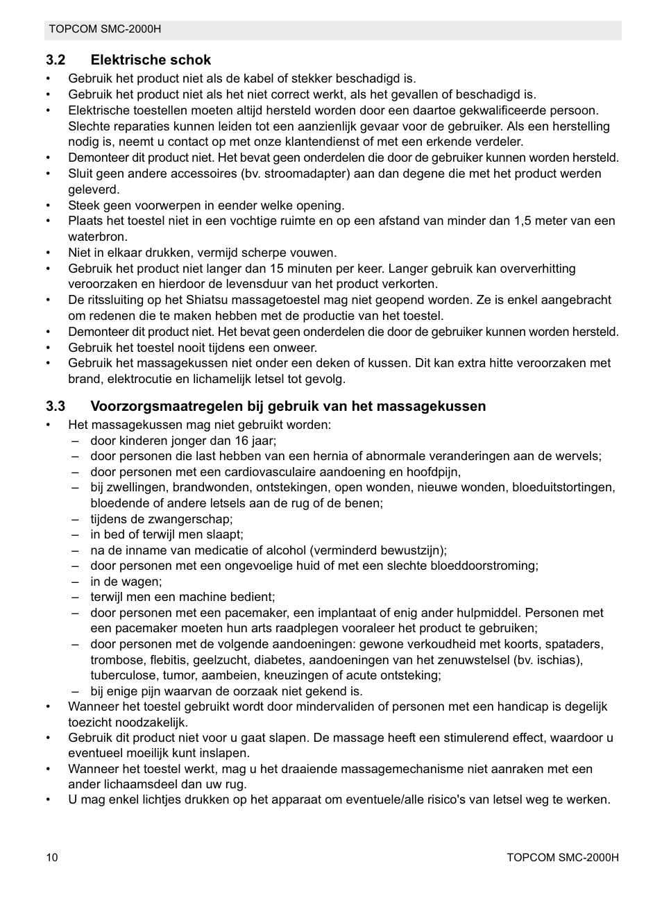 Topcom SMC-2000H User Manual | Page 10 / 108