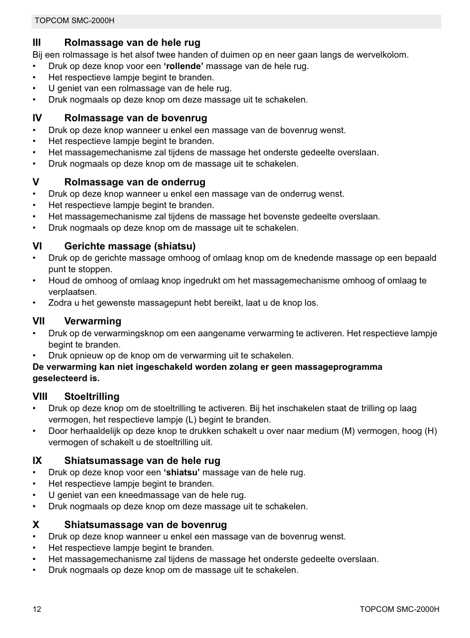 Topcom SMC-2000H User Manual | Page 12 / 108