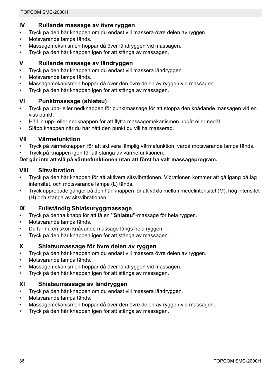 Topcom SMC-2000H User Manual | Page 36 / 108