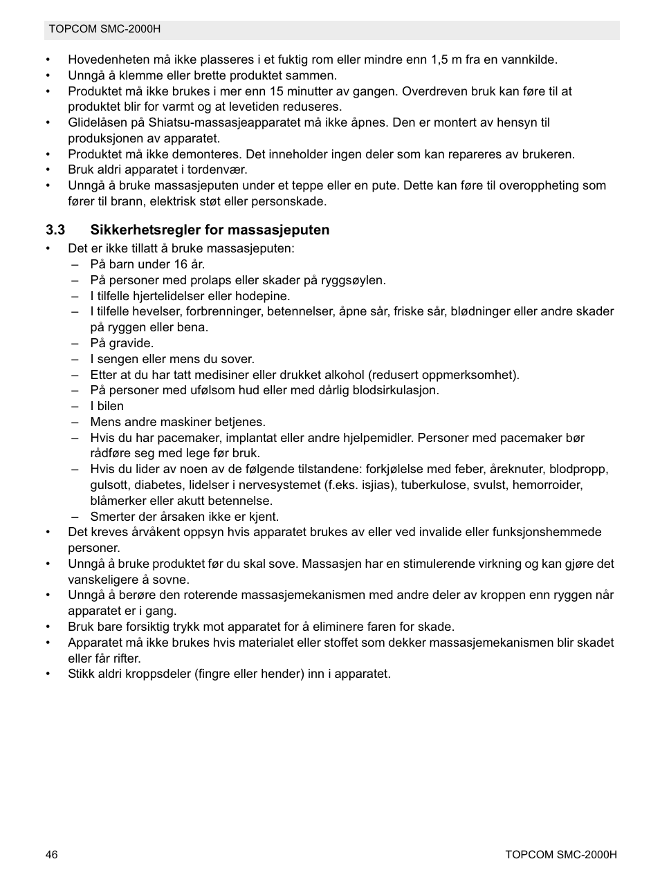 Topcom SMC-2000H User Manual | Page 46 / 108