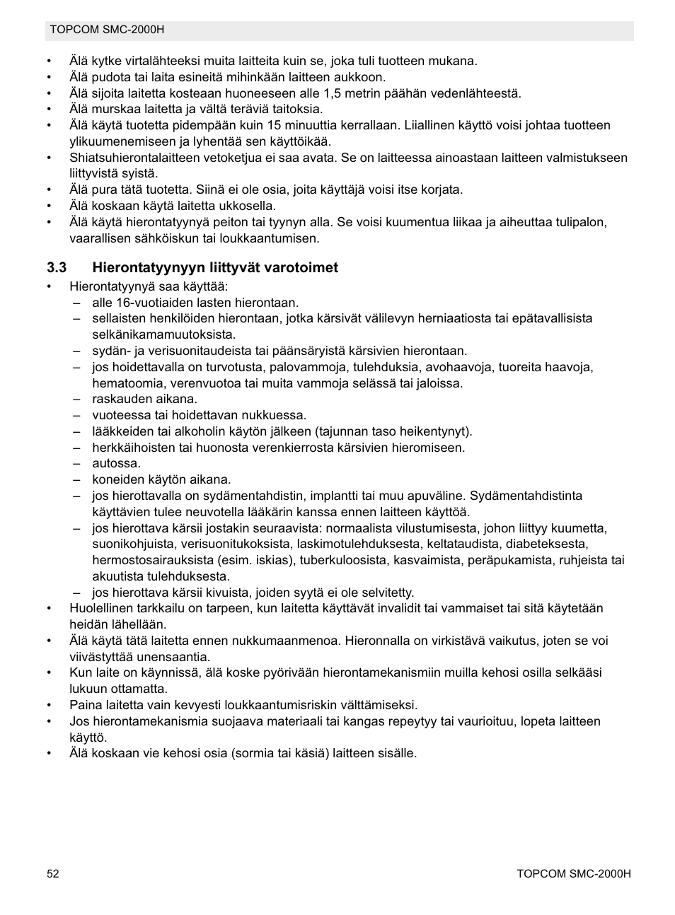 Topcom SMC-2000H User Manual | Page 52 / 108