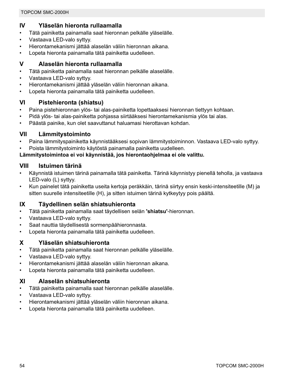 Topcom SMC-2000H User Manual | Page 54 / 108