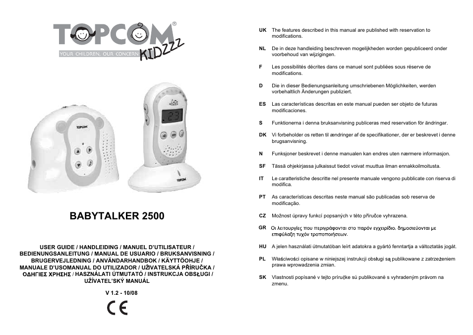 Topcom BABYTALKER 2500 User Manual | 166 pages