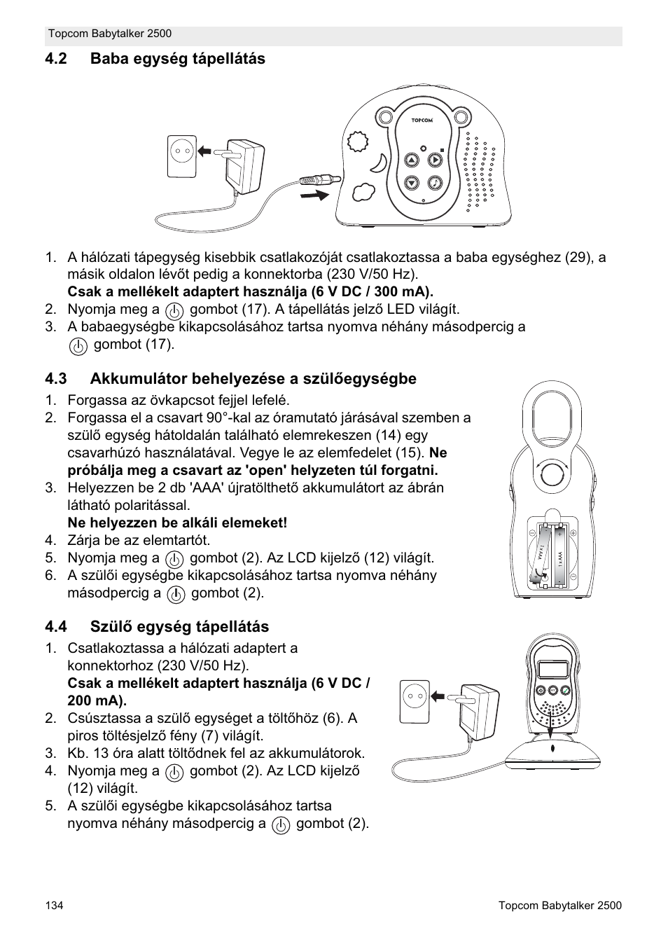 Topcom BABYTALKER 2500 User Manual | Page 134 / 166