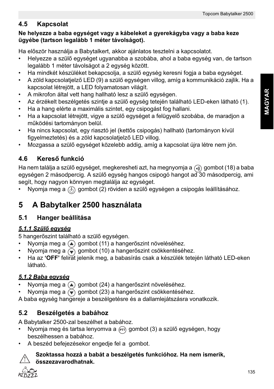 Topcom BABYTALKER 2500 User Manual | Page 135 / 166