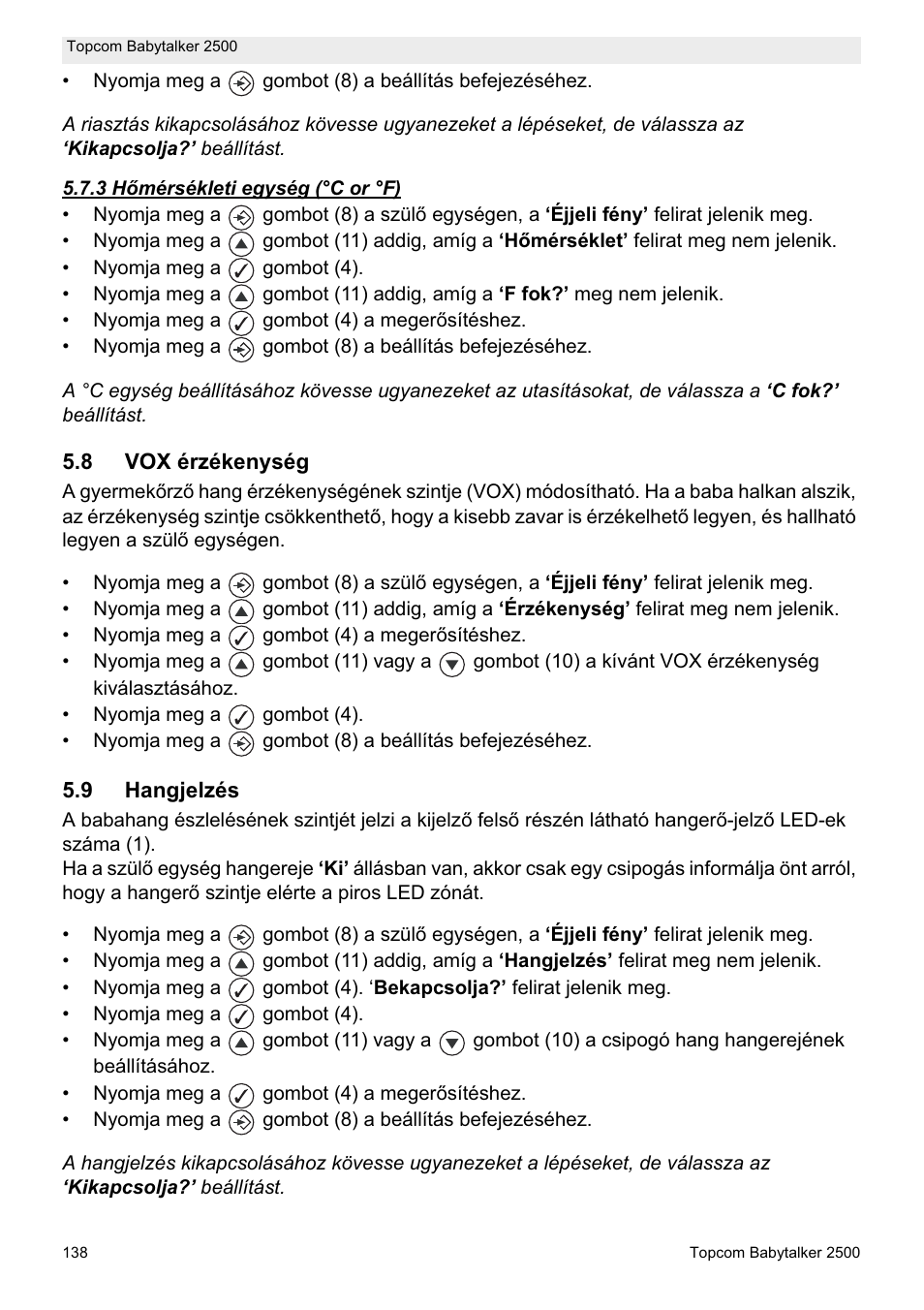 Topcom BABYTALKER 2500 User Manual | Page 138 / 166