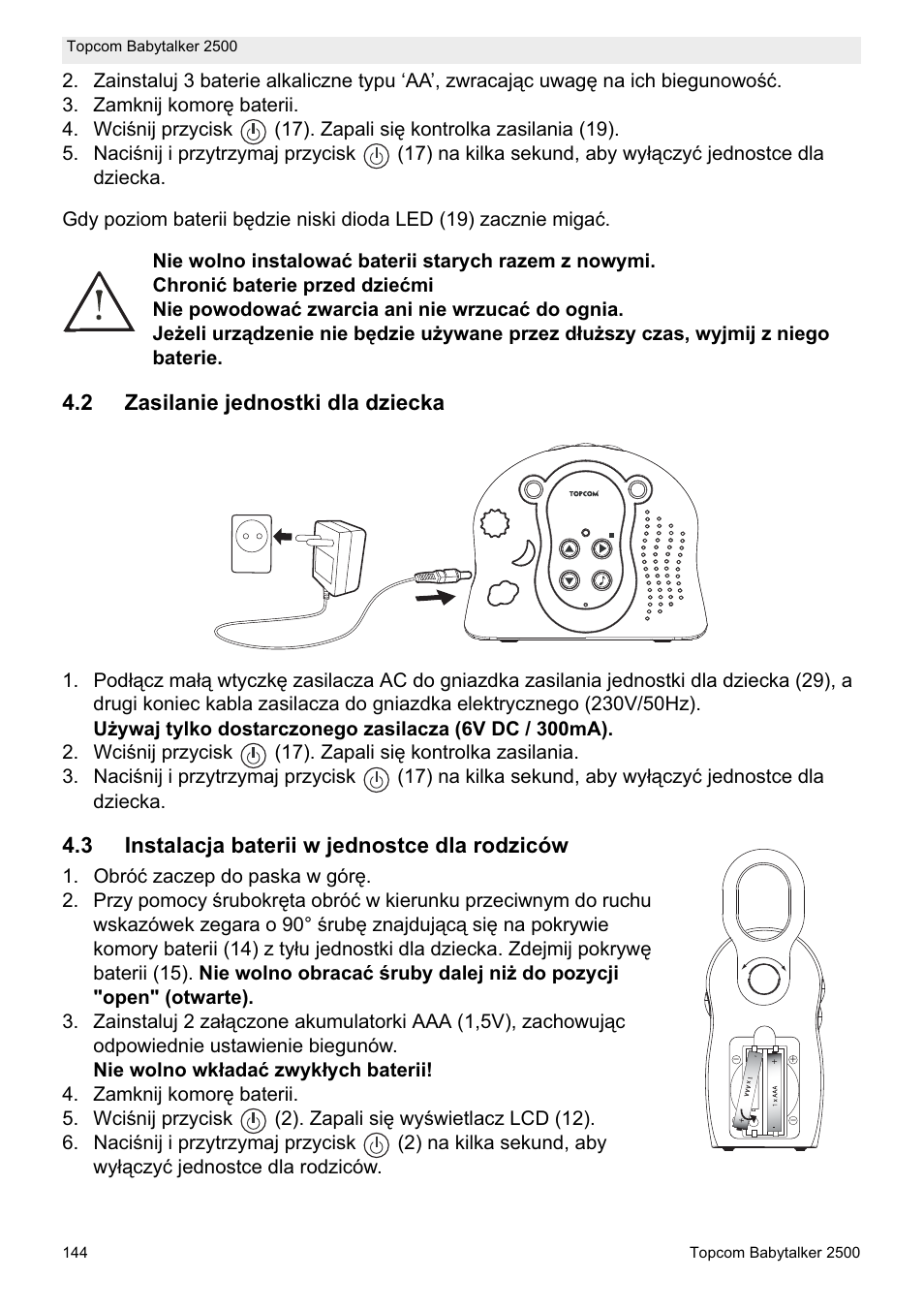 Topcom BABYTALKER 2500 User Manual | Page 144 / 166