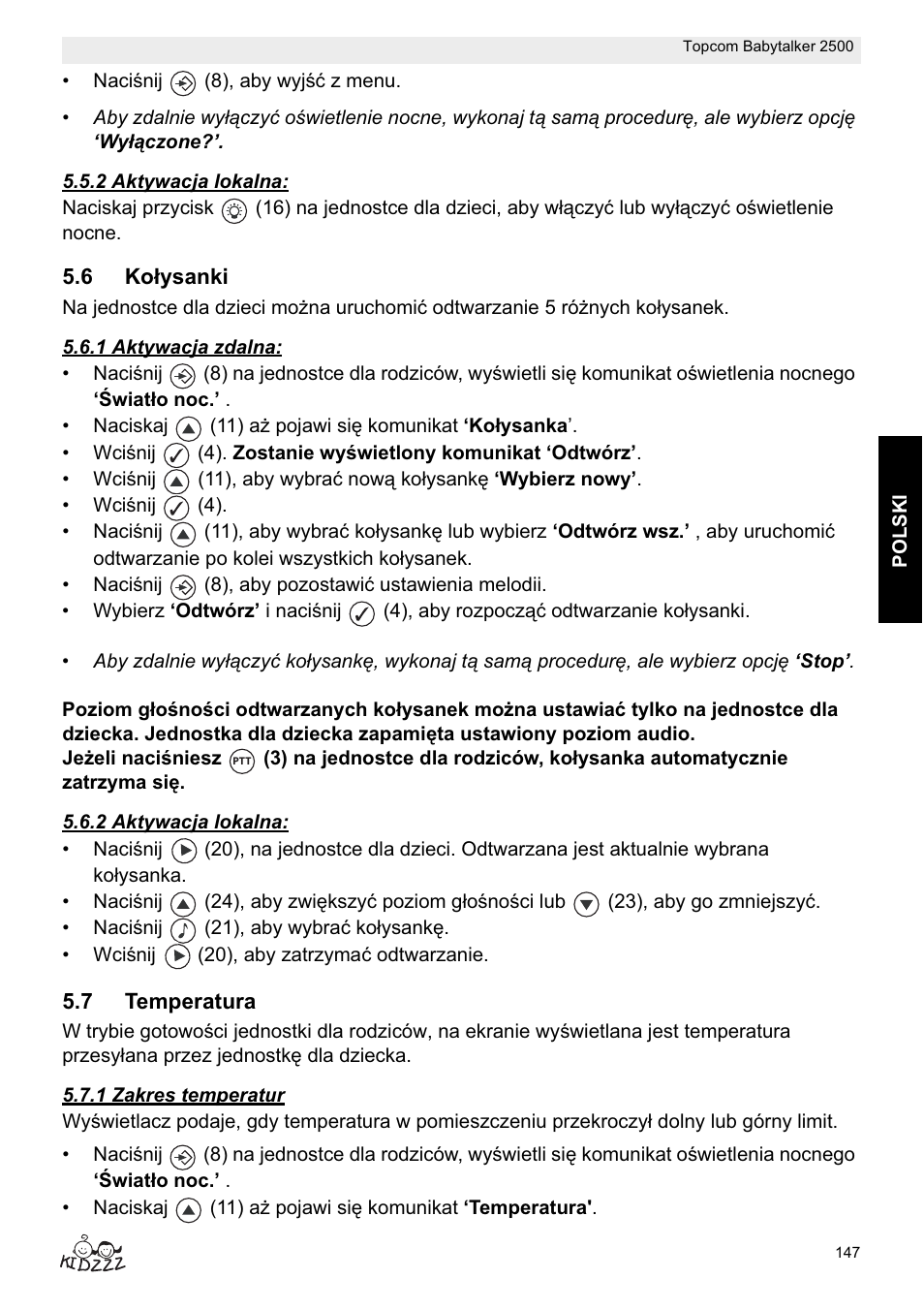 Topcom BABYTALKER 2500 User Manual | Page 147 / 166