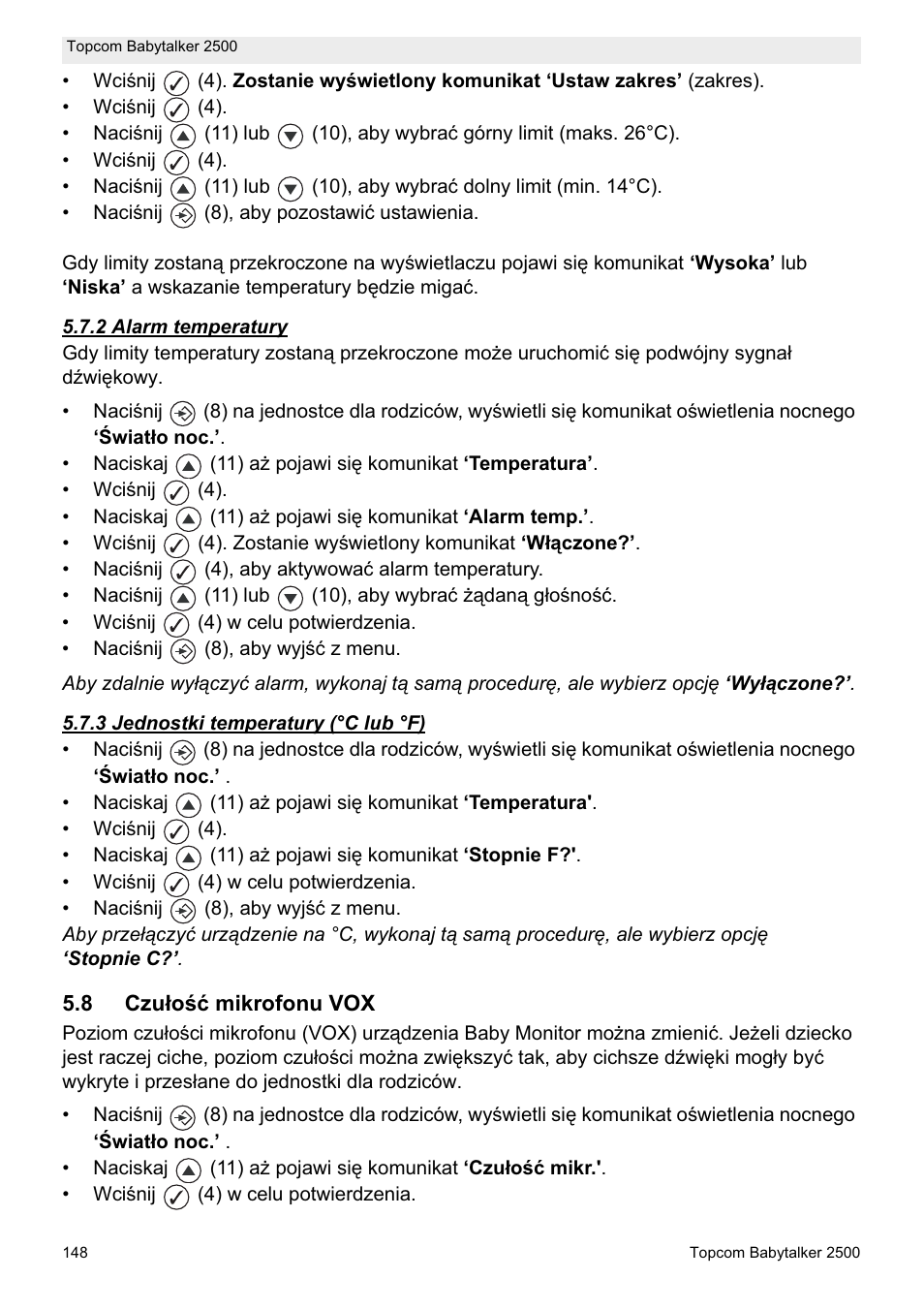 Topcom BABYTALKER 2500 User Manual | Page 148 / 166