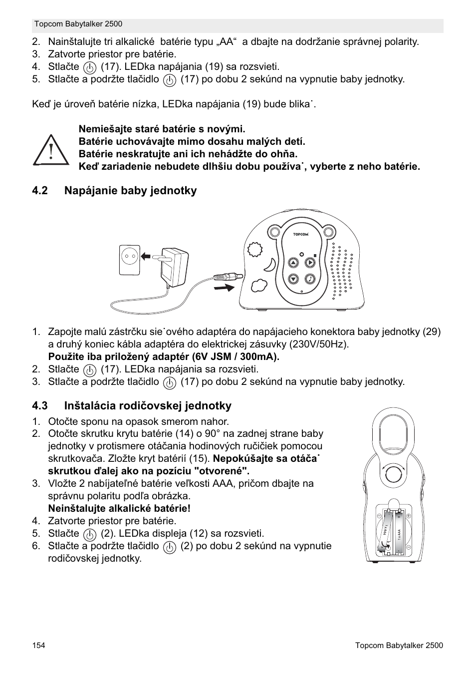 Topcom BABYTALKER 2500 User Manual | Page 154 / 166