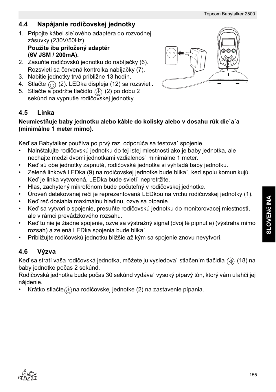 Topcom BABYTALKER 2500 User Manual | Page 155 / 166