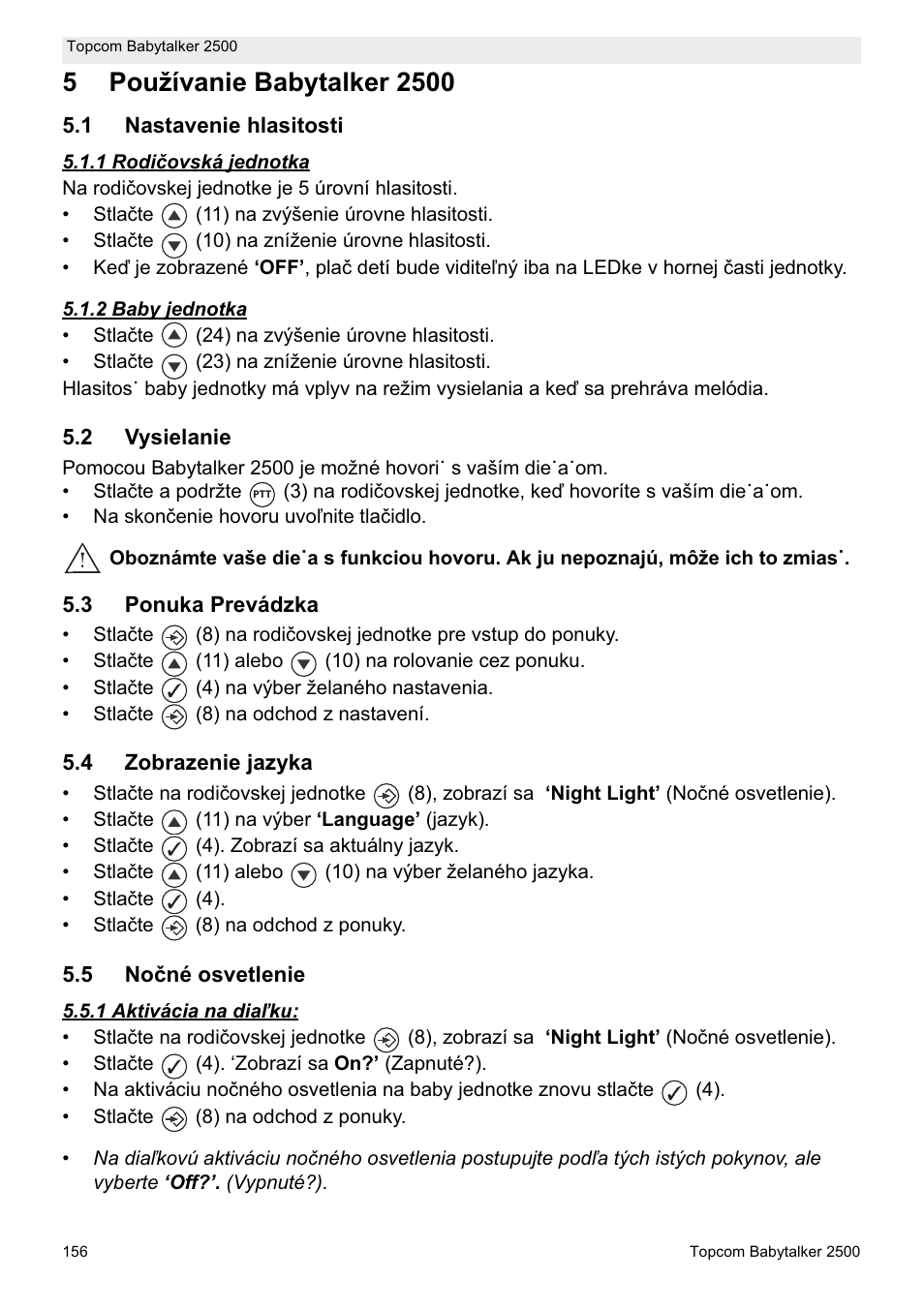 Topcom BABYTALKER 2500 User Manual | Page 156 / 166