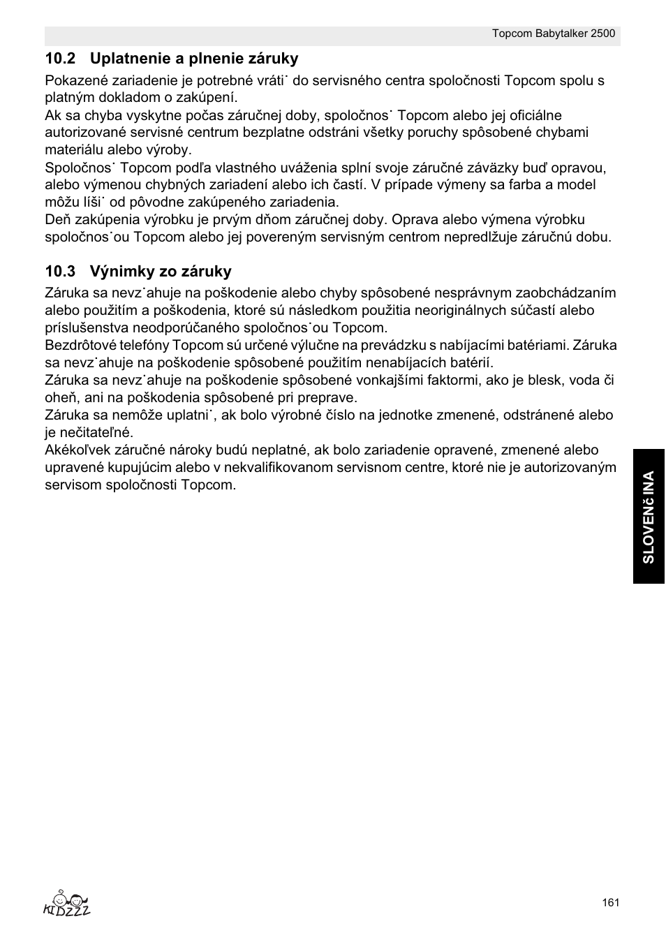 Topcom BABYTALKER 2500 User Manual | Page 161 / 166