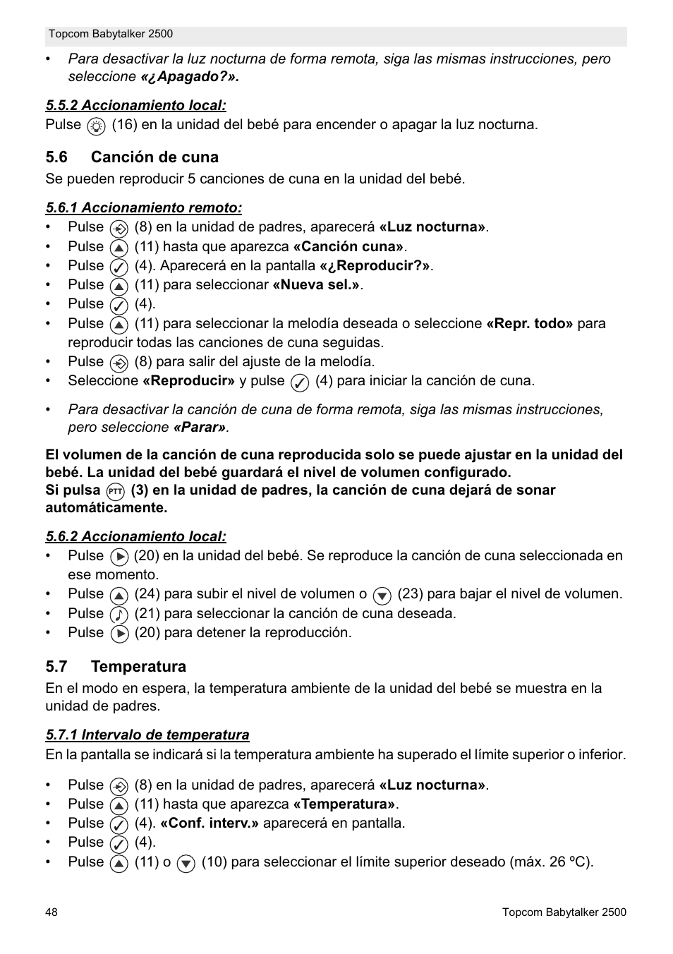 Topcom BABYTALKER 2500 User Manual | Page 48 / 166