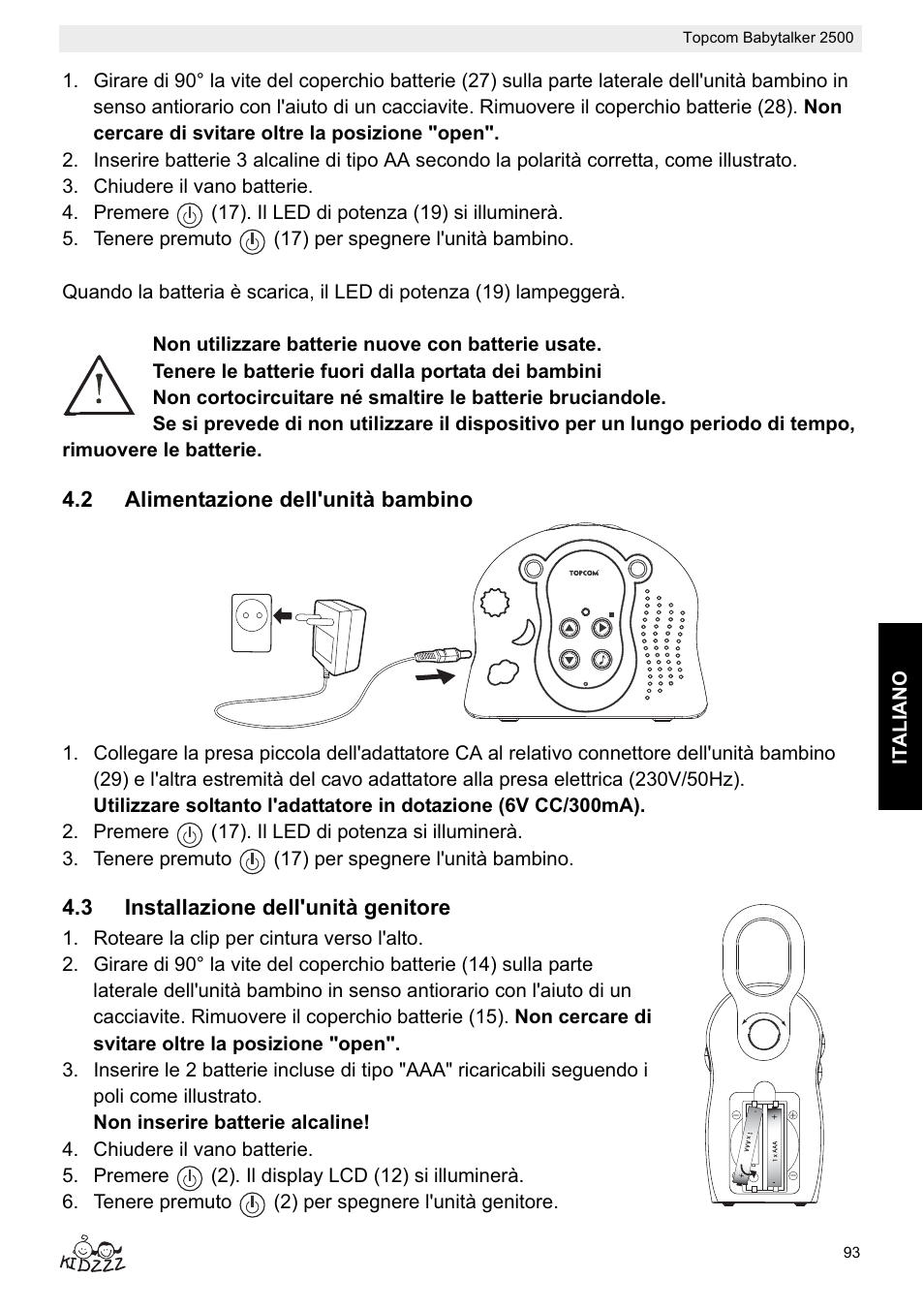 Topcom BABYTALKER 2500 User Manual | Page 93 / 166