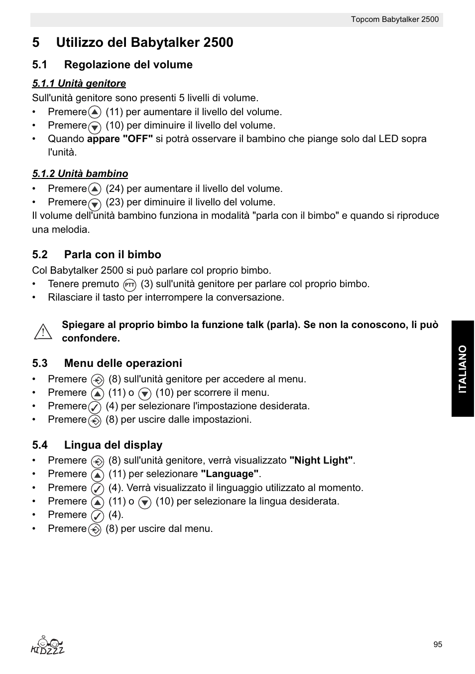 Topcom BABYTALKER 2500 User Manual | Page 95 / 166