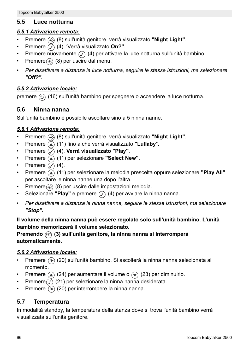 Topcom BABYTALKER 2500 User Manual | Page 96 / 166