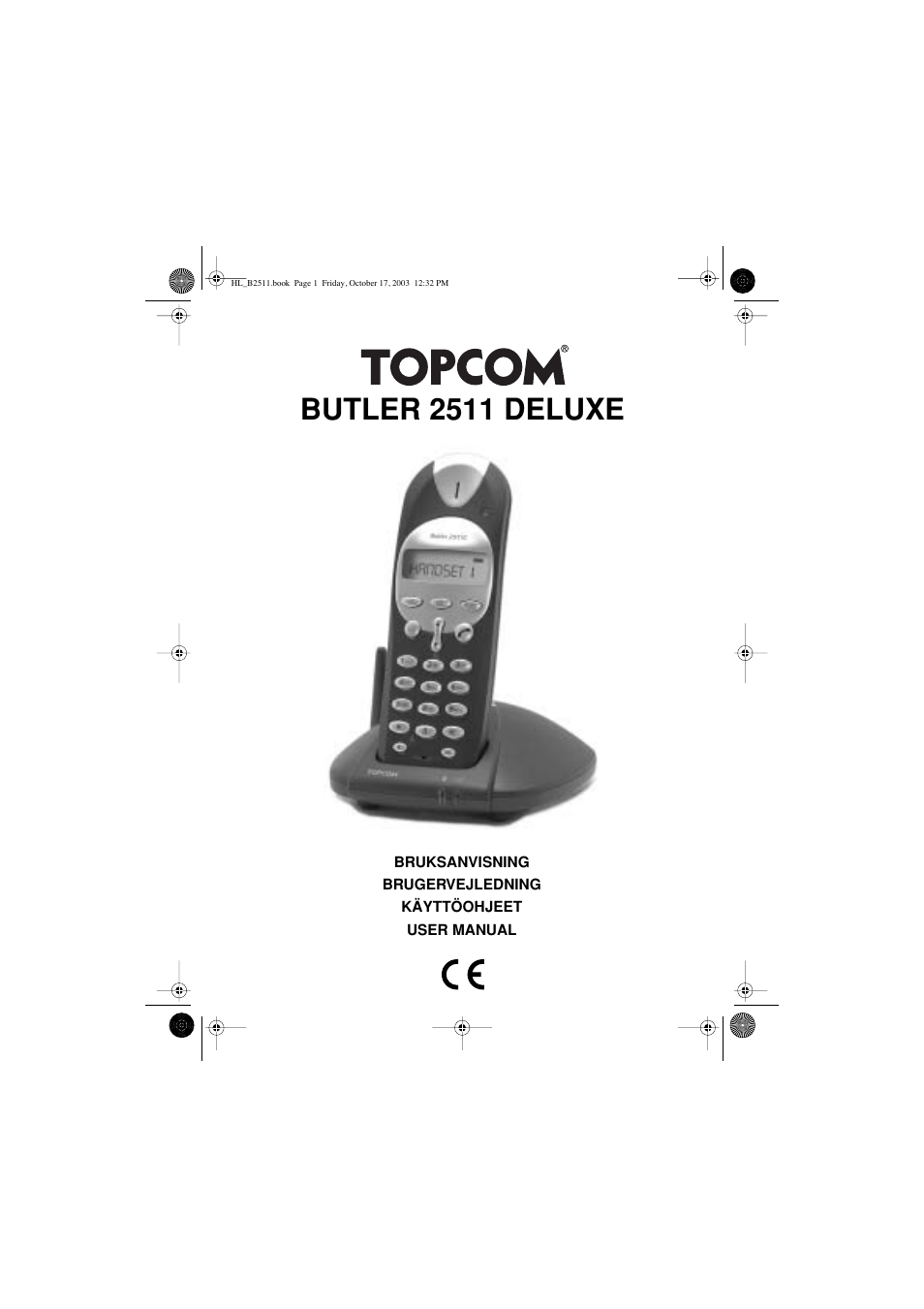 Topcom BUTLER 2511 Deluxe User Manual | 88 pages