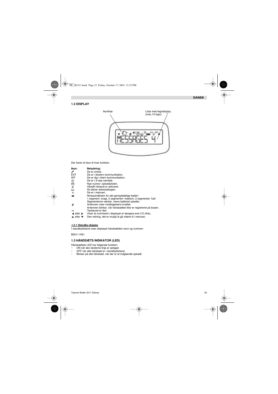 Topcom BUTLER 2511 Deluxe User Manual | Page 23 / 88