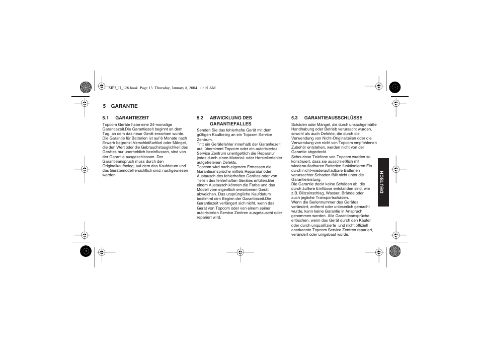 Topcom 128 User Manual | Page 13 / 32