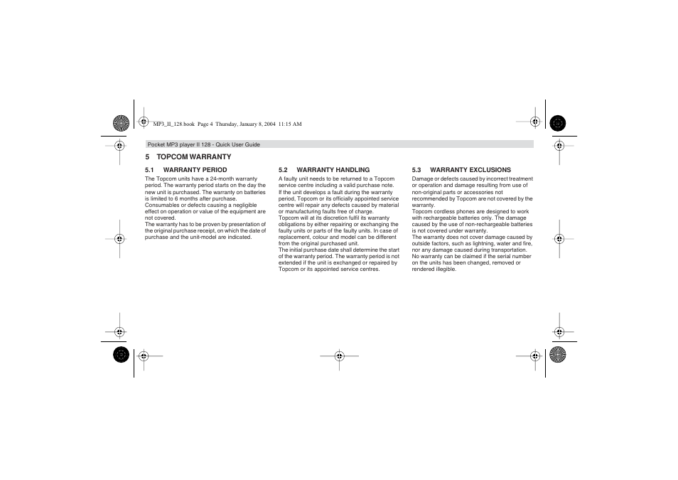 Topcom 128 User Manual | Page 4 / 32